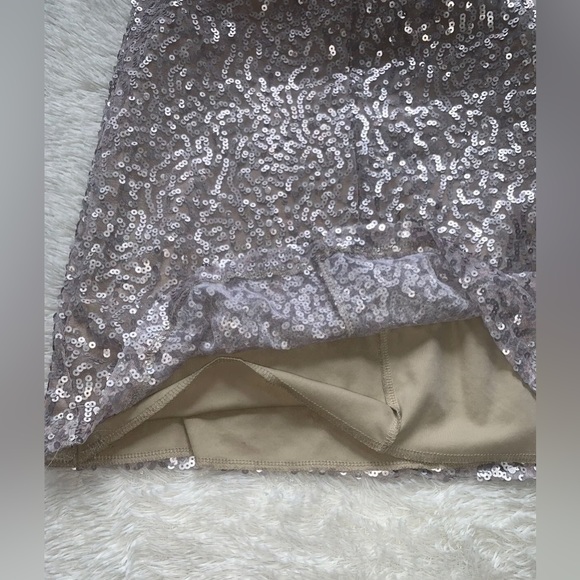 Kontagious Women’s Rose Gold (Nude Bottom)Short Prom Sequins Dress Sz S PreOwned - Picture 6 of 9